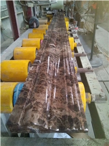 Polished Golden Leaf Cream Marble Border Lines Floor