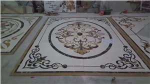 Royal Botticino Beige Marble Lobby Floor Waterjet
