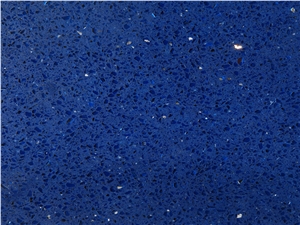 Royal Sapphire Blue Crystal Galaxy Quartz Stone Slab