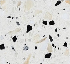 Sf-005 Beige Black Crystal Floor Wall Terrazzo Tile