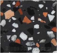 Sf-U005 Black Terrazzo Tile Slab / Bathroom Floor