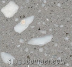 Sf-U005 Silver Grey Terrazzo Tile Slab Floor Cover