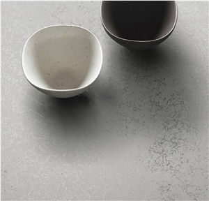 Solid Surface Concrete Looking Silver Grey Quartz Countertops