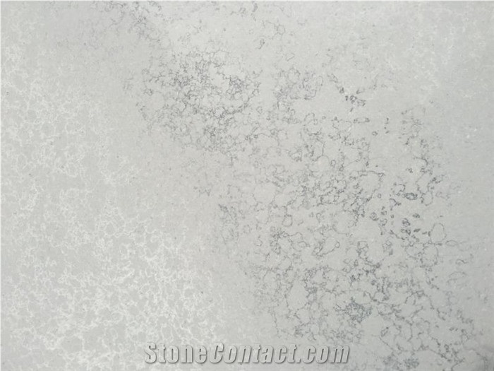 Solid Surface Concrete Looking Silver Grey Quartz Countertops