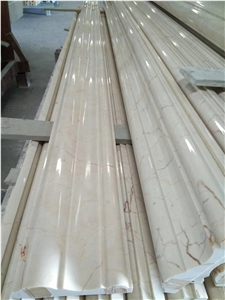 Turkey Cream Rose Marble Polished Border Lines