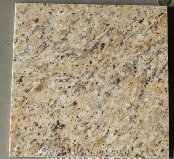 Venetian Gold Granite Tile, Brazil Yellow Stone