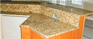 Venetian Gold Granite Tile, Brazil Yellow Stone