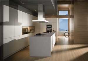 White and Grey Quartz Stone Countertops Worktop
