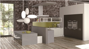 White and Grey Quartz Stone Countertops Worktop