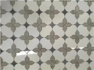 White Marble Flower Design Wall Panel Tile White Marble Flower Design Wall Panel Tile