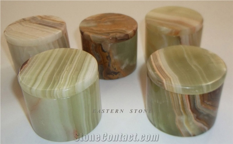 Jars Onyx Pink Stone Candle Jars, T-Light Holder