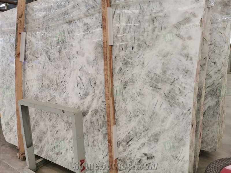 China Alps White Marble Tiles & Slabs