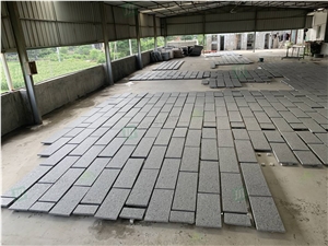 Customized Size Steel Grey Granite Floor Tiles