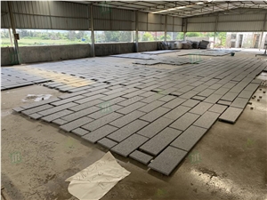 Customized Size Steel Grey Granite Floor Tiles