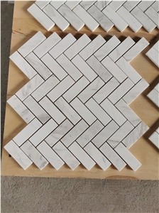 Good Quality Carrara Marble Herringbone Mosaics