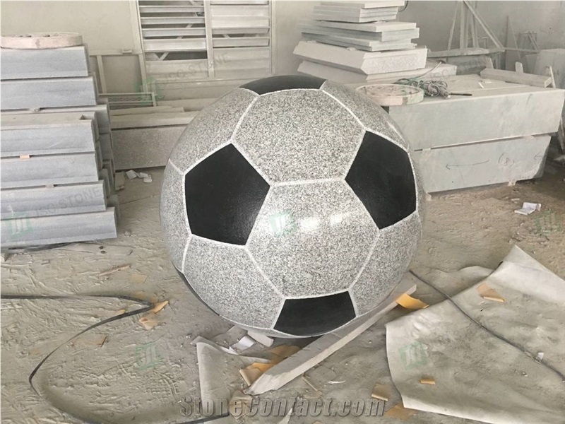 Granite Football Sculpture