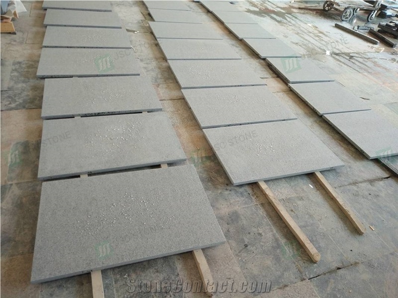 Dark Grey G654 Flamed Tiles In Stock