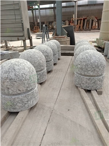 Spray White Granite Car Stop Stone for Parking