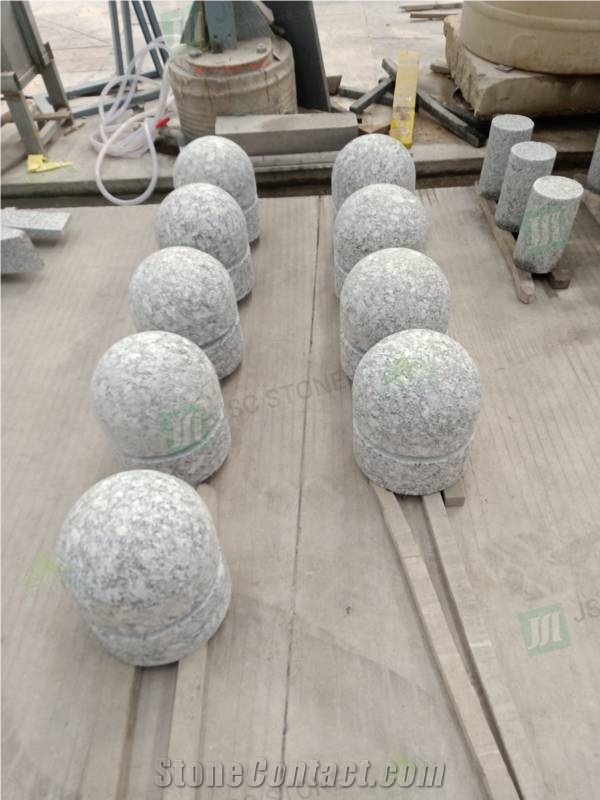 Spray White Granite Car Stop Stone for Parking