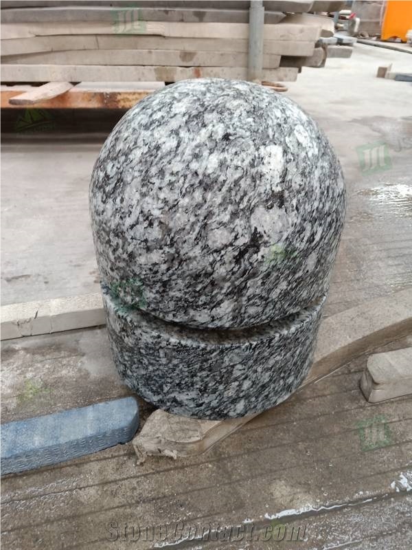 Spray White Granite Car Stop Stone for Parking