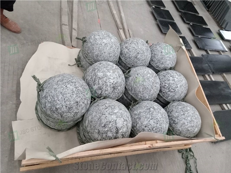 Spray White Granite Car Stop Stone for Parking