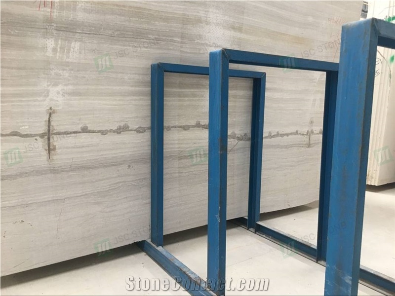 White Wooden Marble Slabs