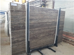 Silver Travertine Slabs