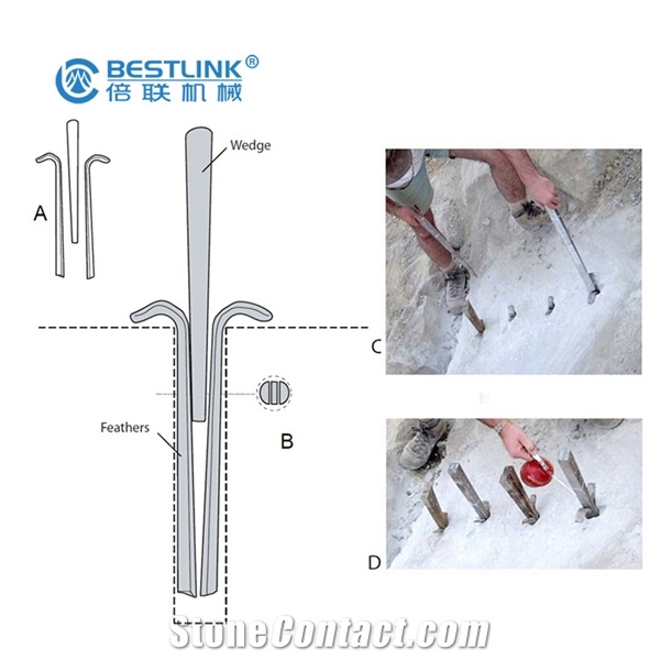Manual Rock Splitting Stone Wedges and Shims