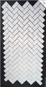 Carrara White Pebble Mosaic Bathroom Floor Tiles
