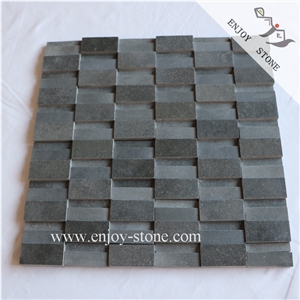Diamond Grey Andesite Floor Mosiac Art