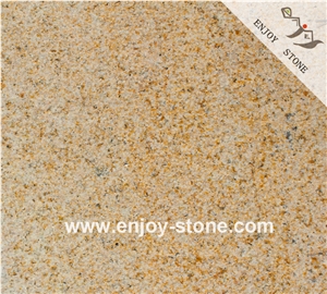 G682 Flamed Rustic Yellow Granite Slabs & Tiles