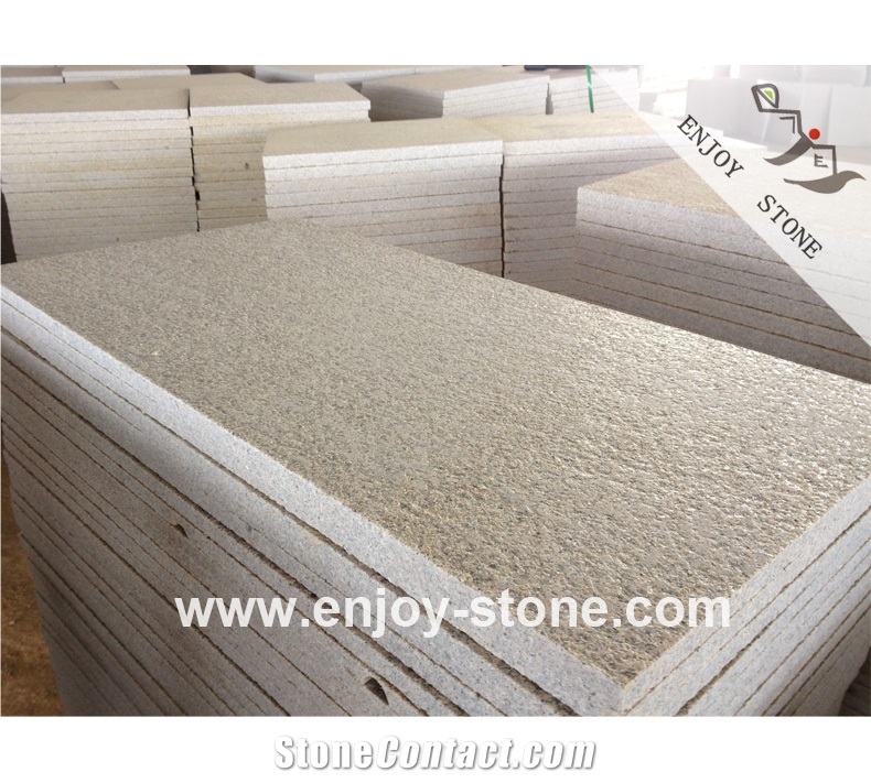 G682 Flamed Rustic Yellow Granite Slabs & Tiles