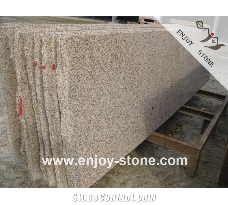 G682 Flamed Rustic Yellow Granite Slabs & Tiles
