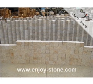 G682 Yellow Granite Cobble Stone Pavers for Floor