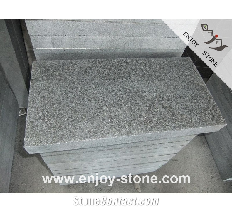 G684 Flamed Black Basalt Slabs & Tiles