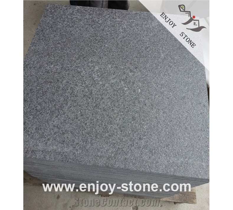 G684 Flamed Black Basalt Slabs & Tiles