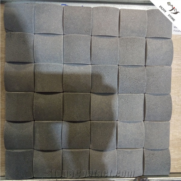 Grey Basalt Andesite Stone Wall Cladding Mosaic
