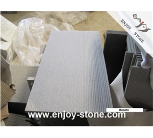 Grey Basalt Grooved Slabs & Tiles