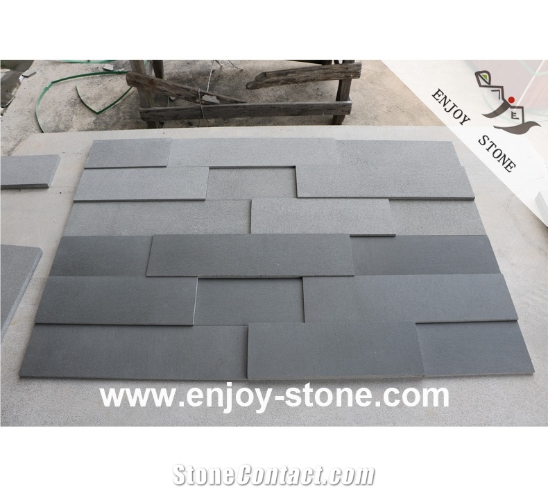 Grey Basalto Ledge Culture Stacked Stone Pannels
