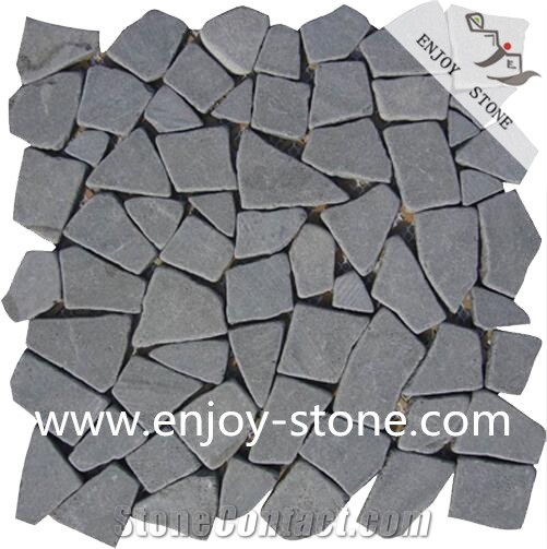 Honed Grey Basalt Floor Mosaic Tile