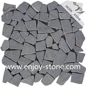 Honed Grey Basalt Floor Mosaic Tile