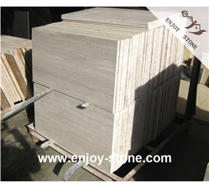 White Wood Marble Honed Floor Tiles & Slabs
