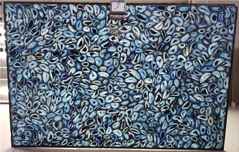 Blue Agatha Semiprecious Stone Slabs - Gemstone Slabs