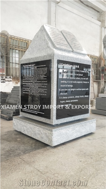 The 10 Commandents Light Gray Obelisk Monument