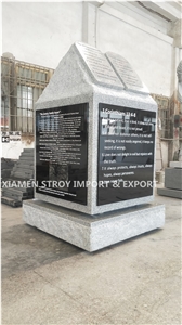 The 10 Commandents Light Gray Obelisk Monument