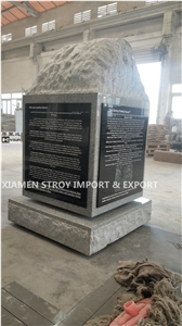 Usa Light Gray Granite Tablet Obelisk Headstone