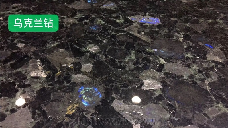 Blue Opal Granite Slab
