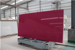 Deep Rose Red Quartz Slabs