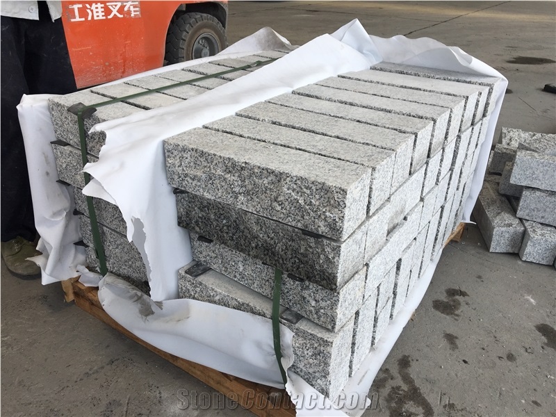 G602 Light Grey Granite Kerbstone Natural Split