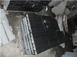 G684 Fuding Black Granite Curbstone Set